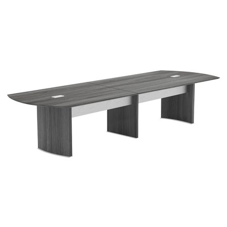 Mayline Medina Conference Table Top, Half-Section, 84 x 48, Gray Steel MNMT84STLGS